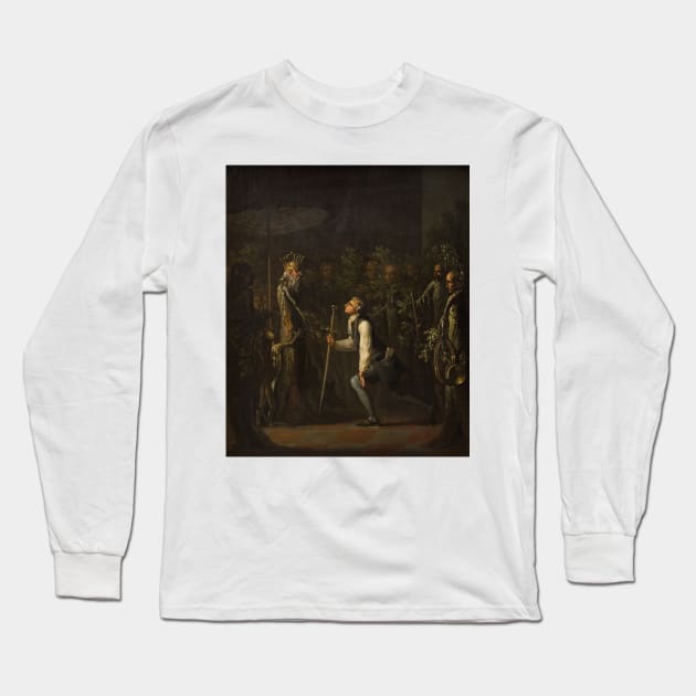 The Potuans are Surprised to See Niels Klim Genuflect in Front of the Wise Prince by Nicolai Abildgaard Long Sleeve T-Shirt by Classic Art Stall